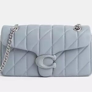Coach Quilted Shoulder Bag in Soft Blue